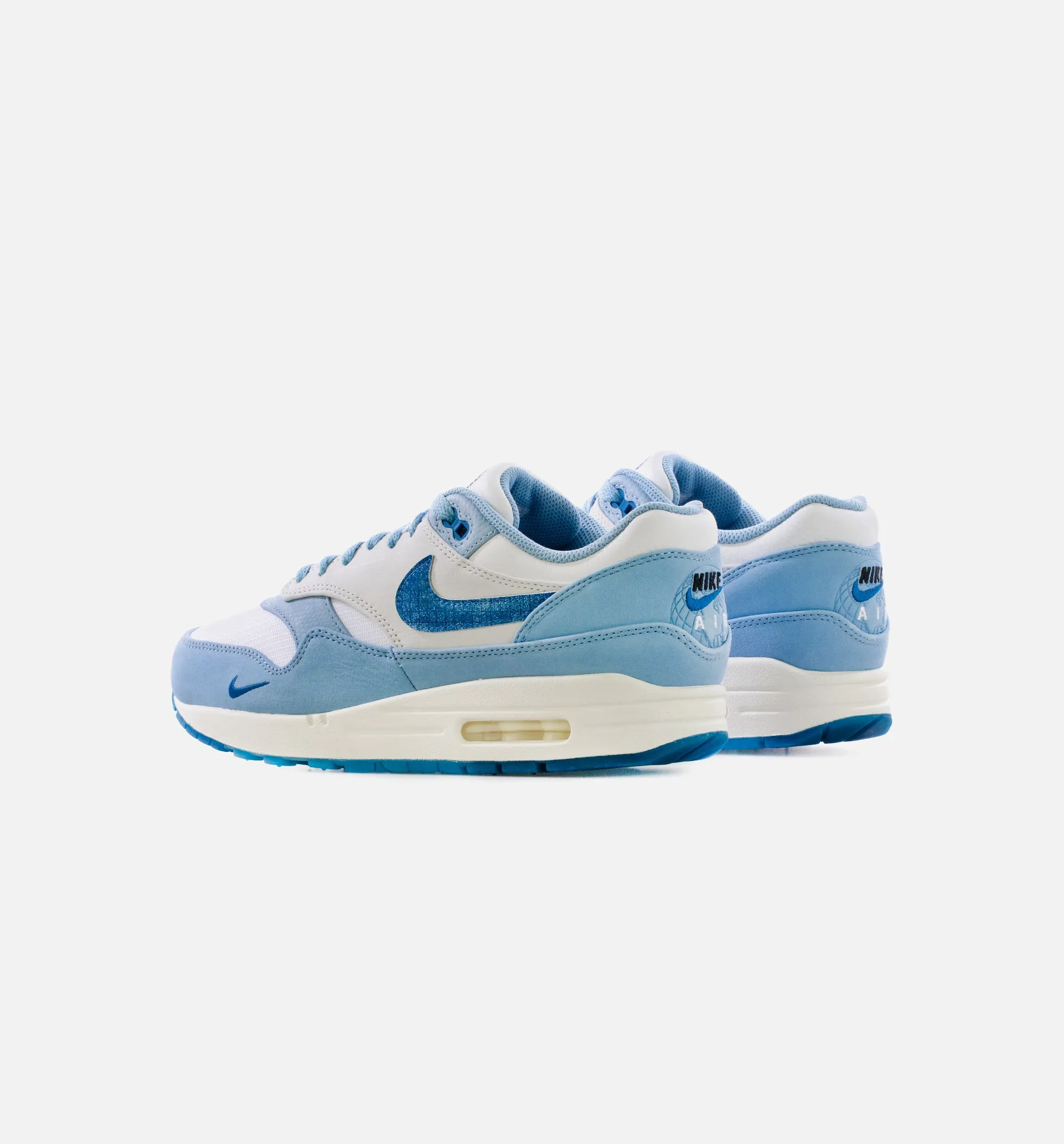 Air Max 1 Blueprint Mens Lifestyle Shoe - White/Dark Marina Blue/Dutch Blue Limit One Per Customer