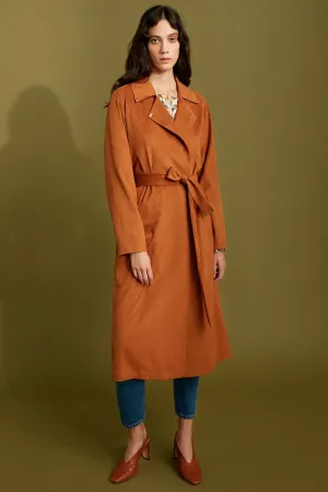 Andrew Suede Trench Coat