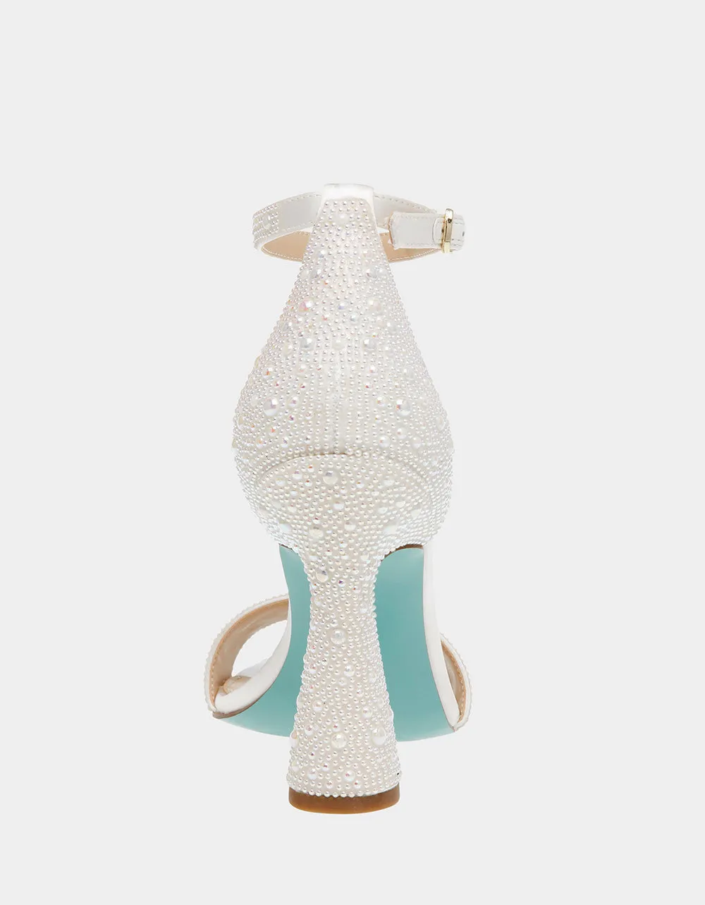 Betsy Johnson Dani Heel Sandal in Ivory Pearl