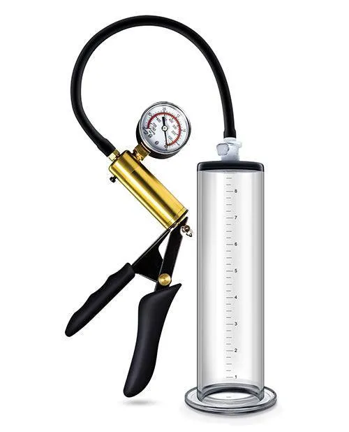 Blush Performance Vx6 Vacuum Penis Pump W-brass Pistol & Pressure Gauge - Clear