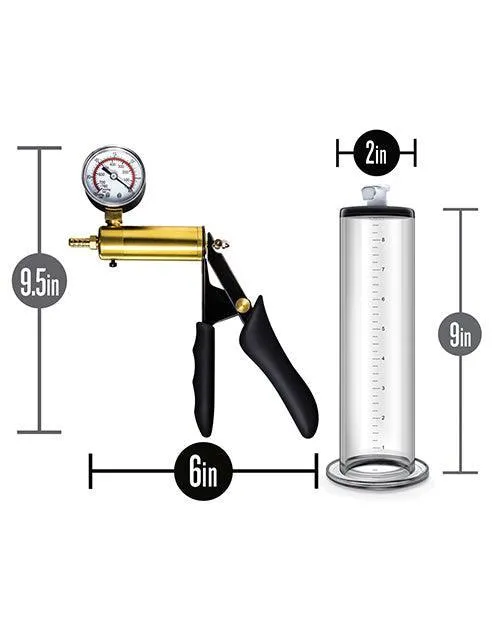 Blush Performance Vx6 Vacuum Penis Pump W-brass Pistol & Pressure Gauge - Clear