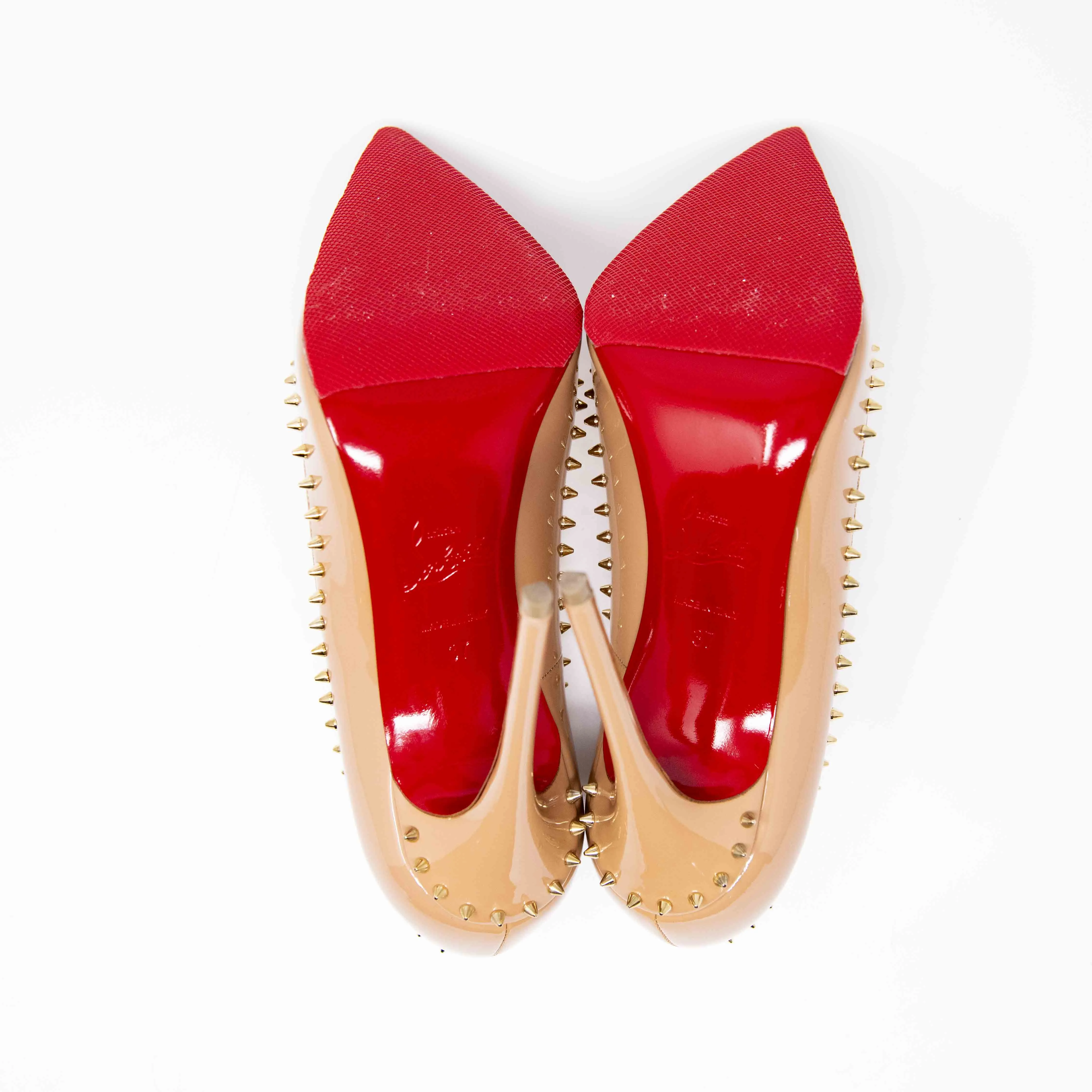 Christian Louboutin Beige Anjalina Pumps 37