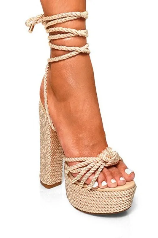 Chunky Rope Heel with Rope Laces