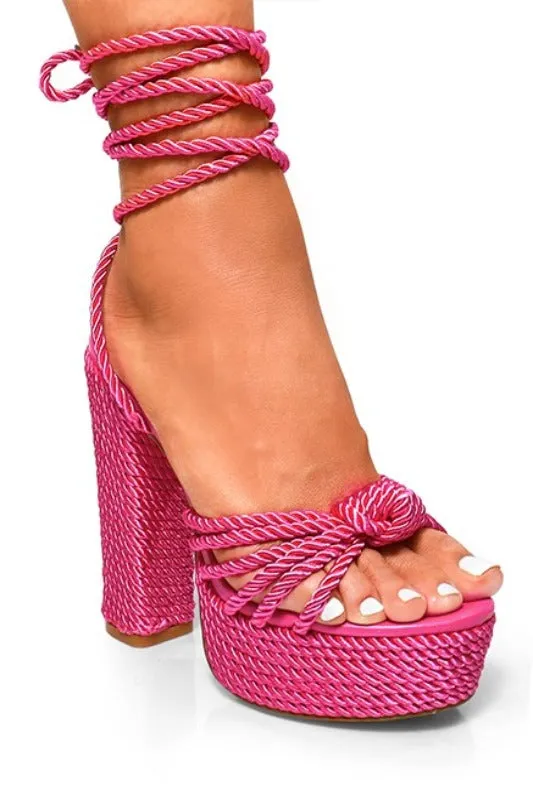 Chunky Rope Heel with Rope Laces