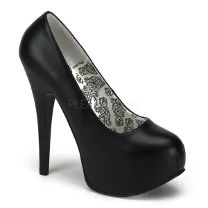 Concealed Platform Pumps Black PU Teeze-06