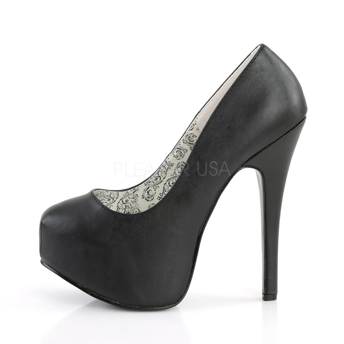 Concealed Platform Pumps Black PU Teeze-06