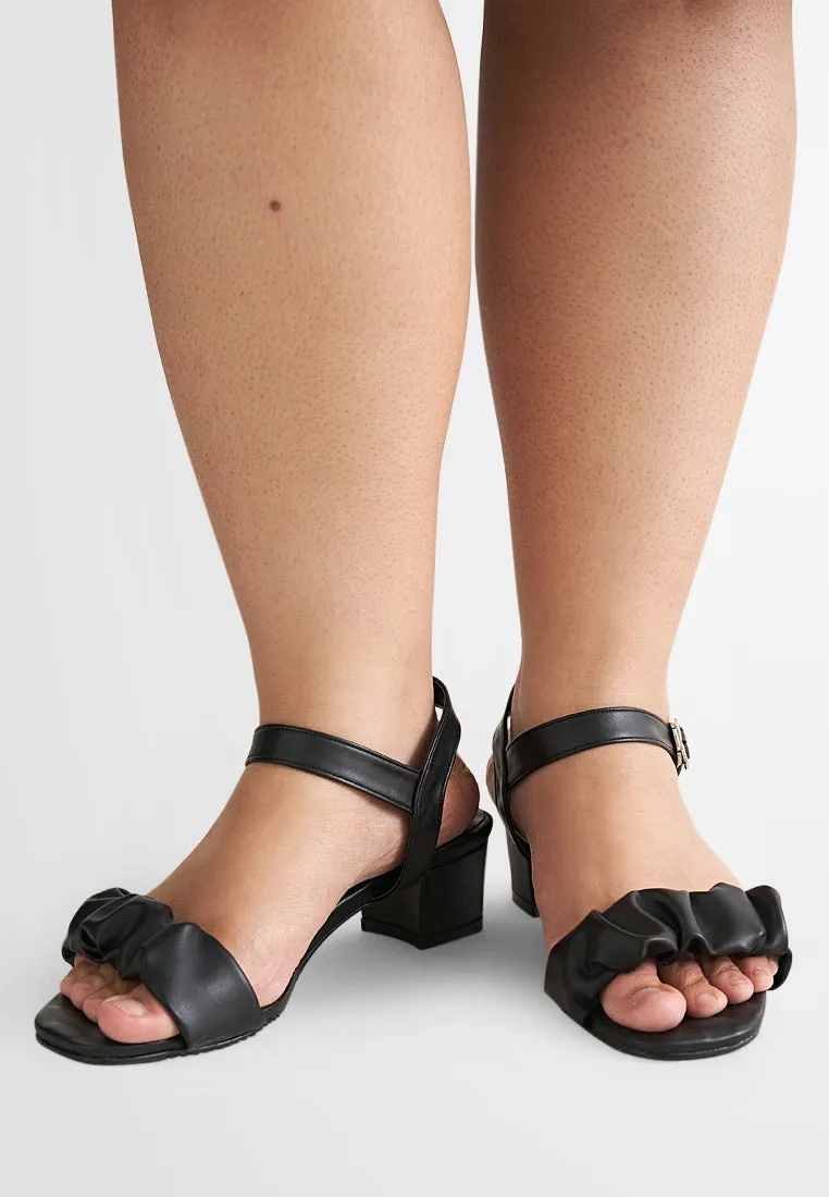 Crisanne Scrunched Easy Wear Strap Heels