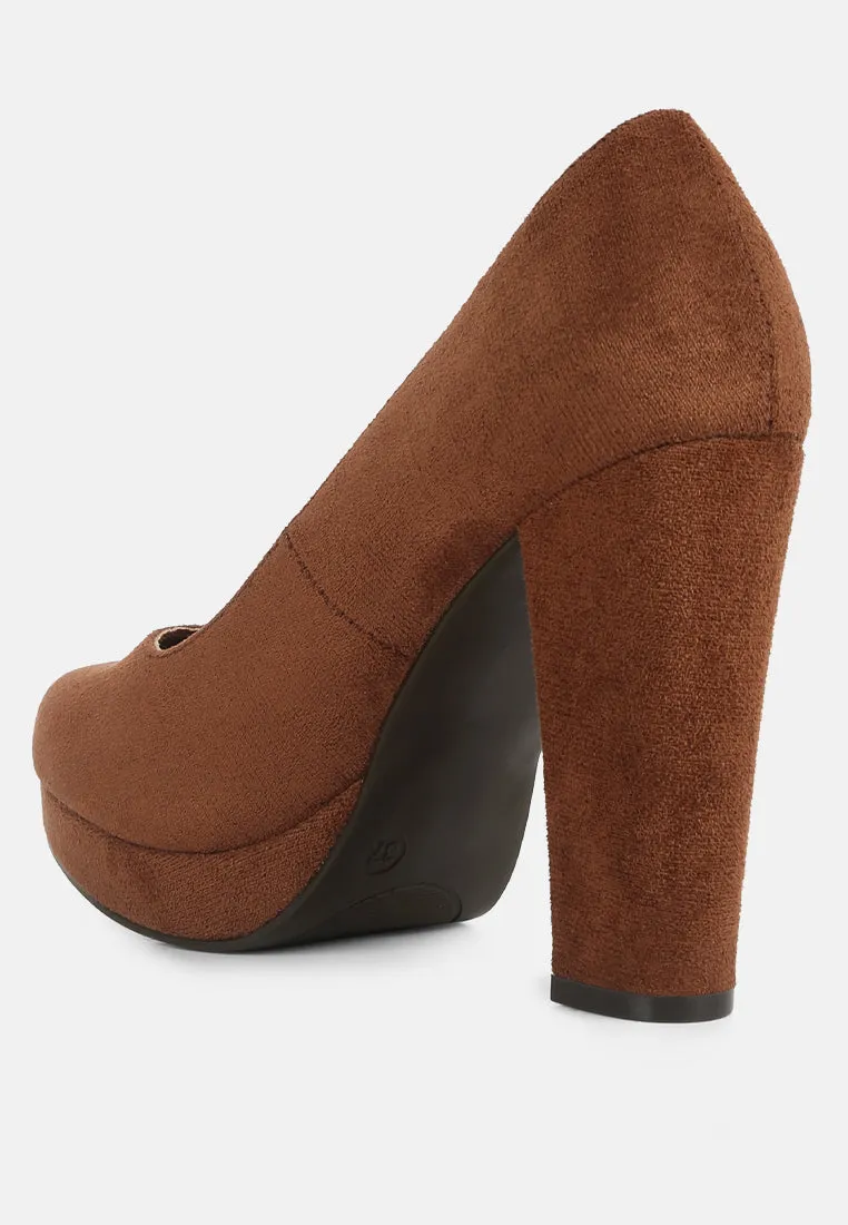 Delia Seude Block Heel Pumps