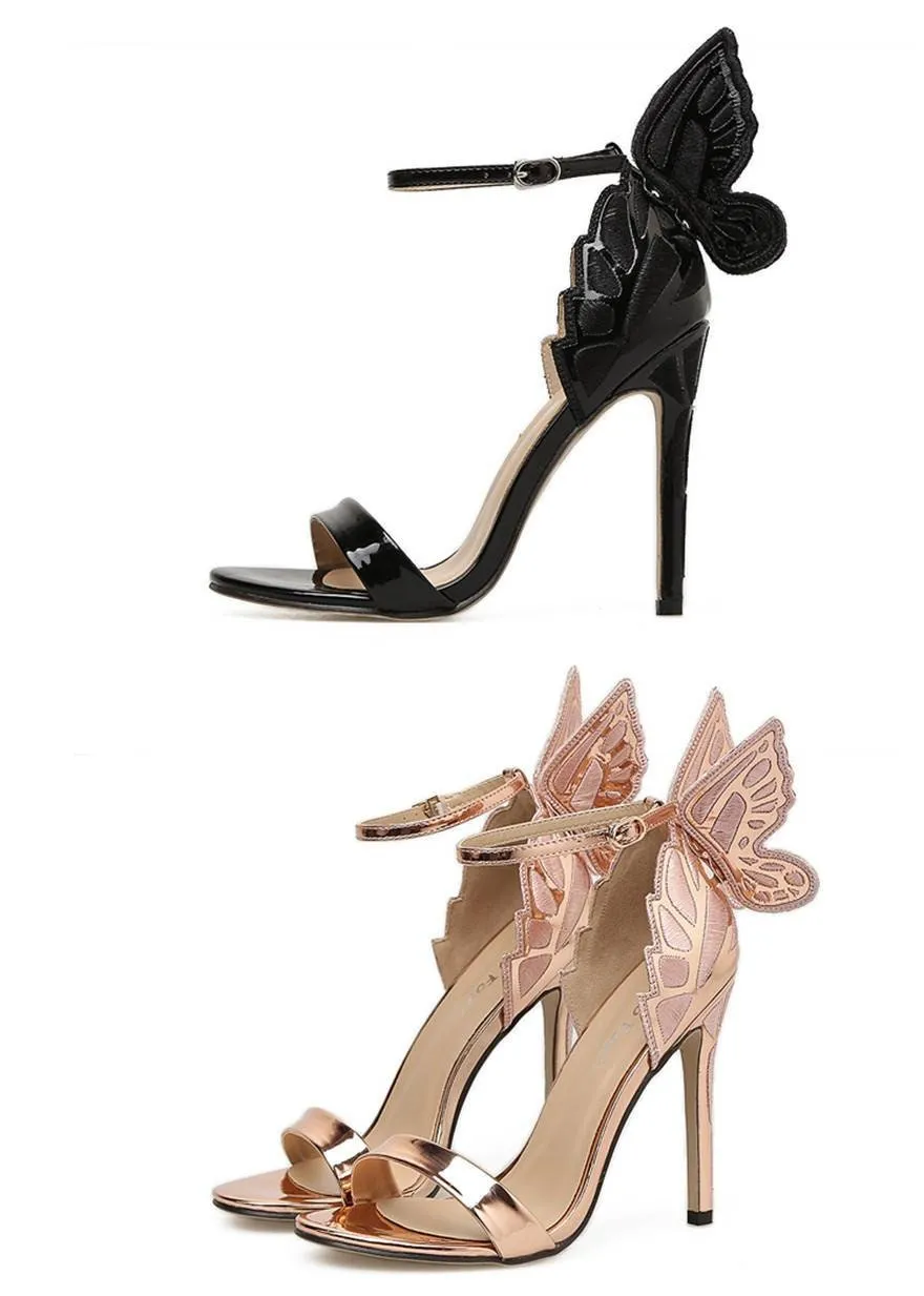 Dream heels, party, high heels, retro sandals, princess, glamour, prom, graduation, fairytale, butterfly, sandals, butterfly