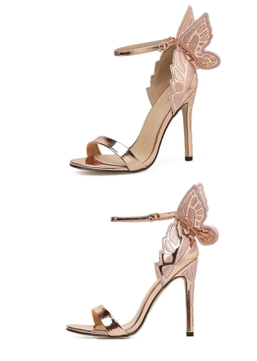 Dream heels, party, high heels, retro sandals, princess, glamour, prom, graduation, fairytale, butterfly, sandals, butterfly