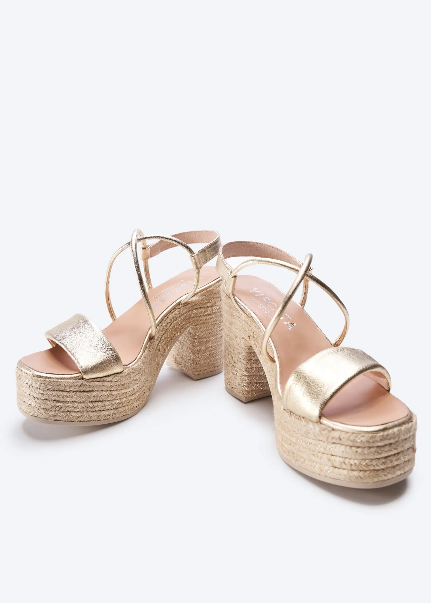 Elia Leather Espadrille Sandal Heels