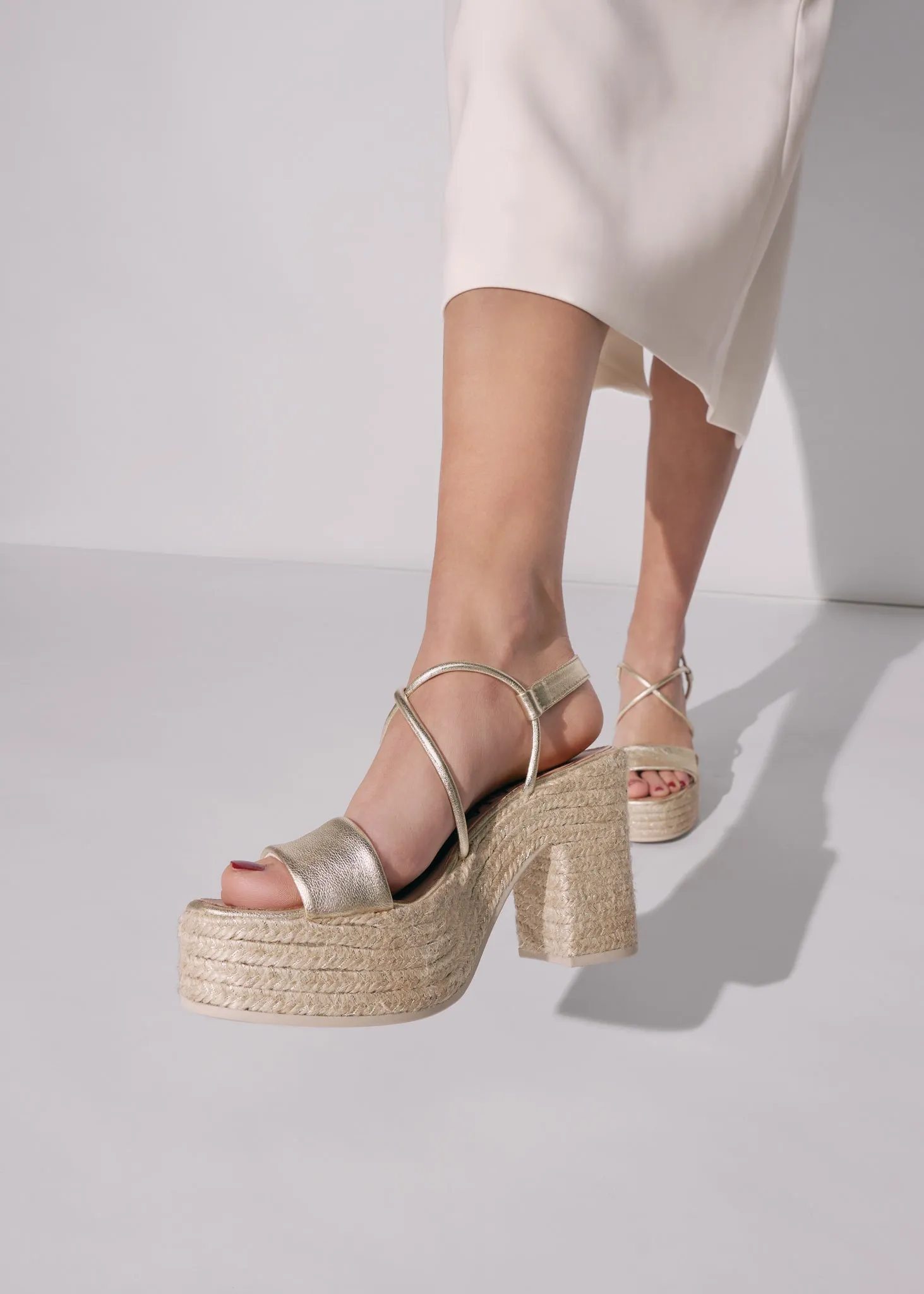 Elia Leather Espadrille Sandal Heels