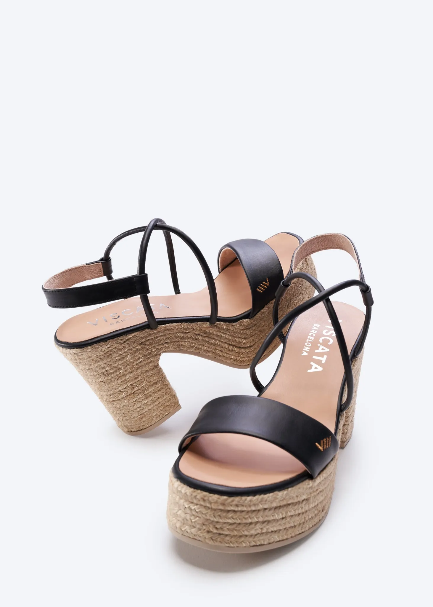 Elia Leather Espadrille Sandal Heels