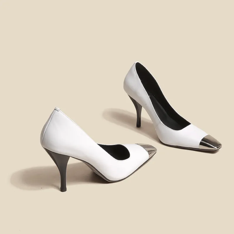 Farah Cap Toe Heels White