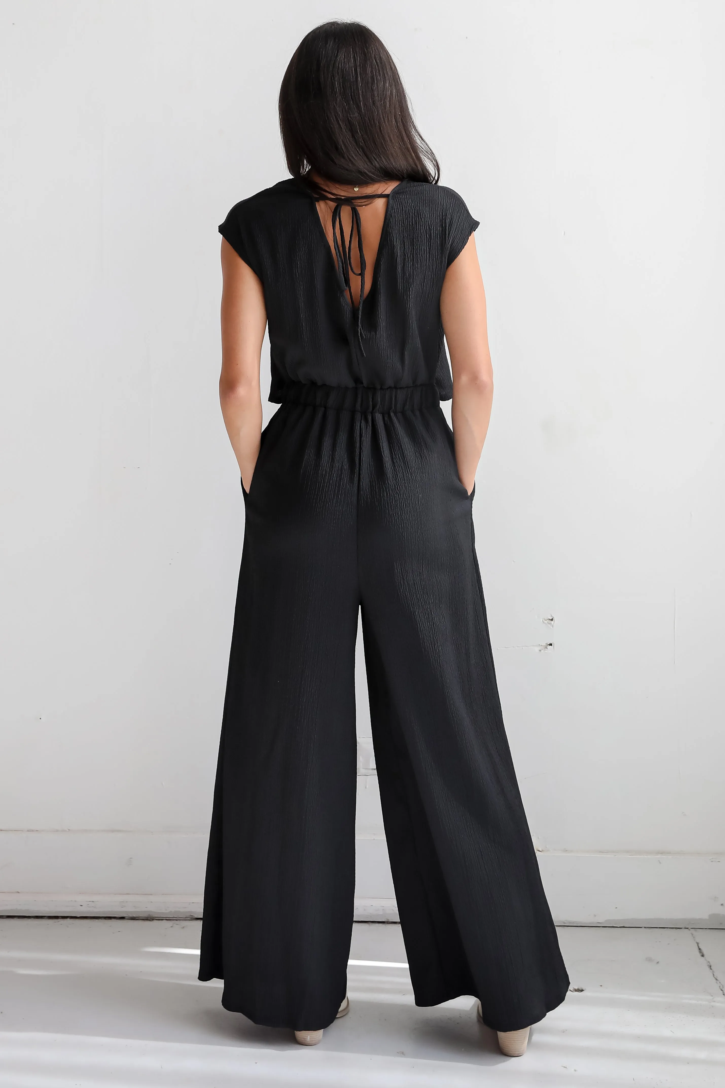 FINAL SALE - Seasonal Spirit Black Jumpsuit