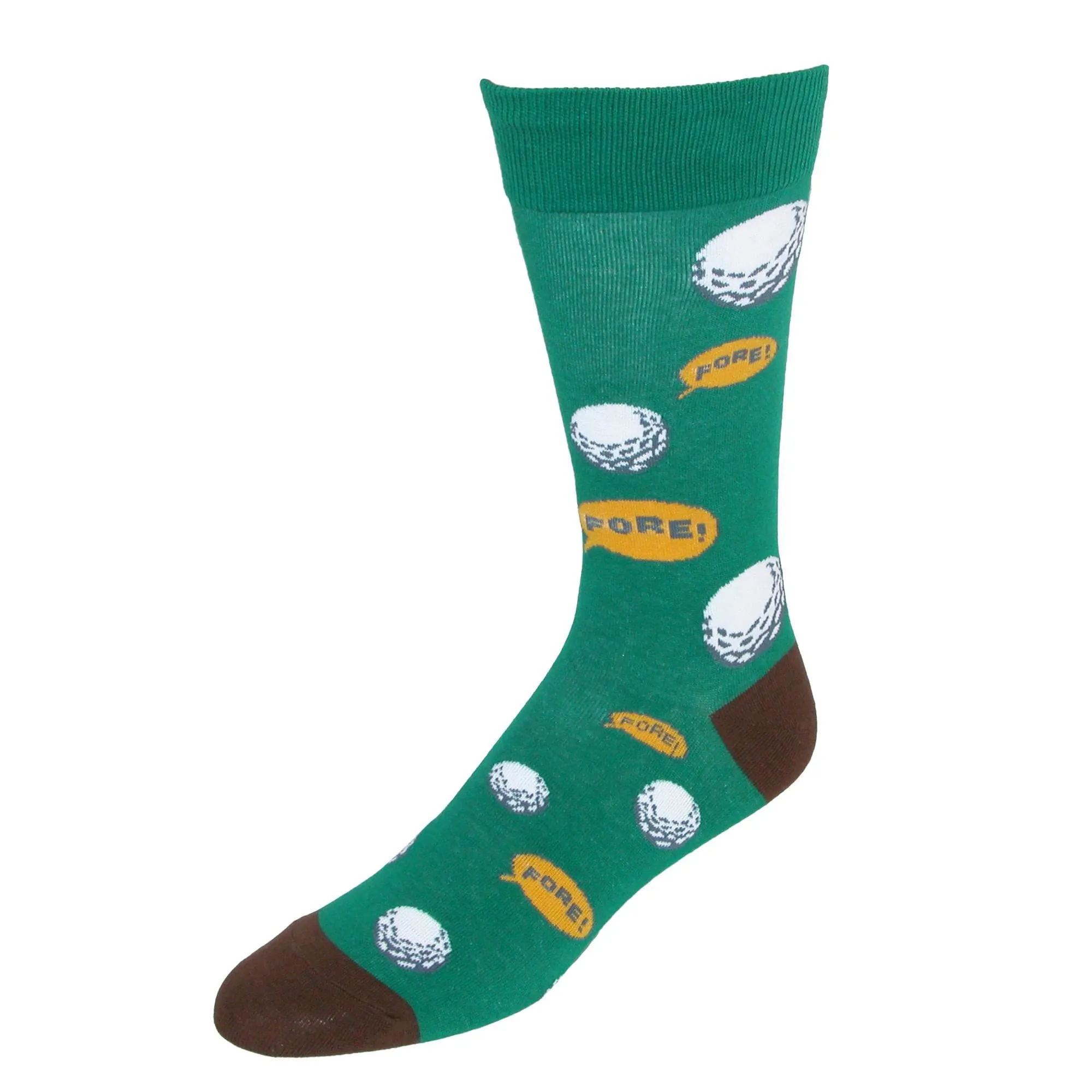 Fine Fit Men's Golf Theme Dress Socks