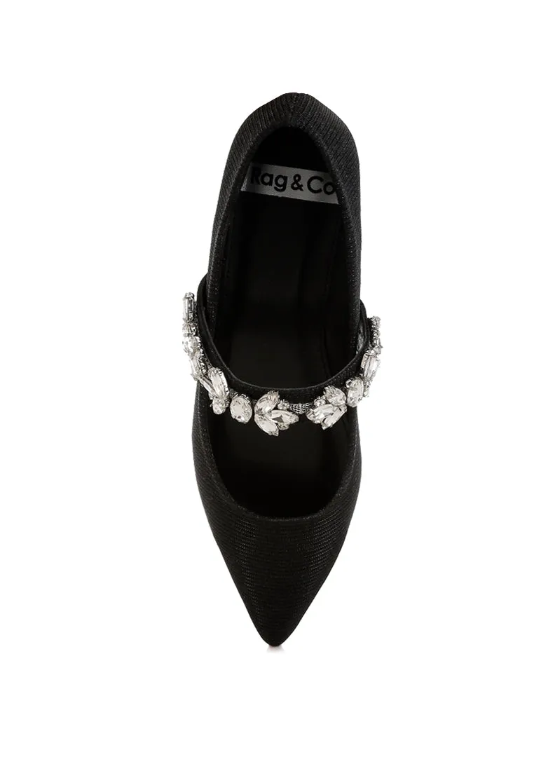 Flavia Diamante Brooch Glitter Ballerinas