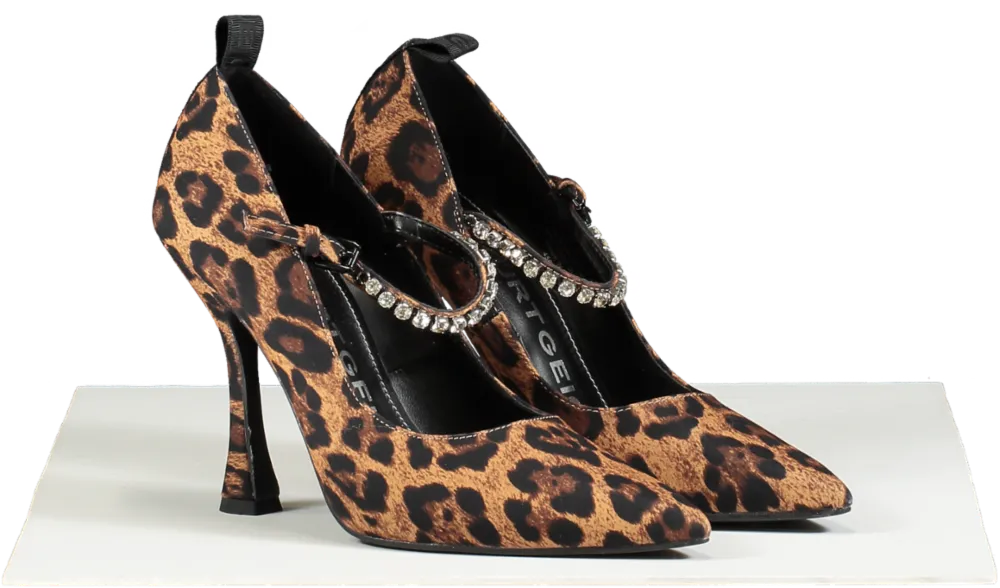 KG Kurt Geiger Leopard Print Aiden Bling Court Heels EU 38 UK 5