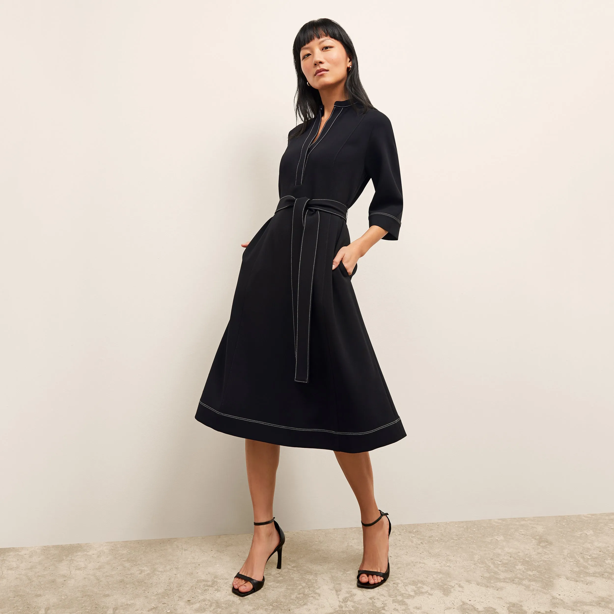 Lauleh Dress - Everyday Crepe :: Black