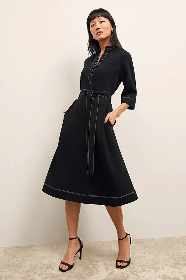 Lauleh Dress - Everyday Crepe :: Black