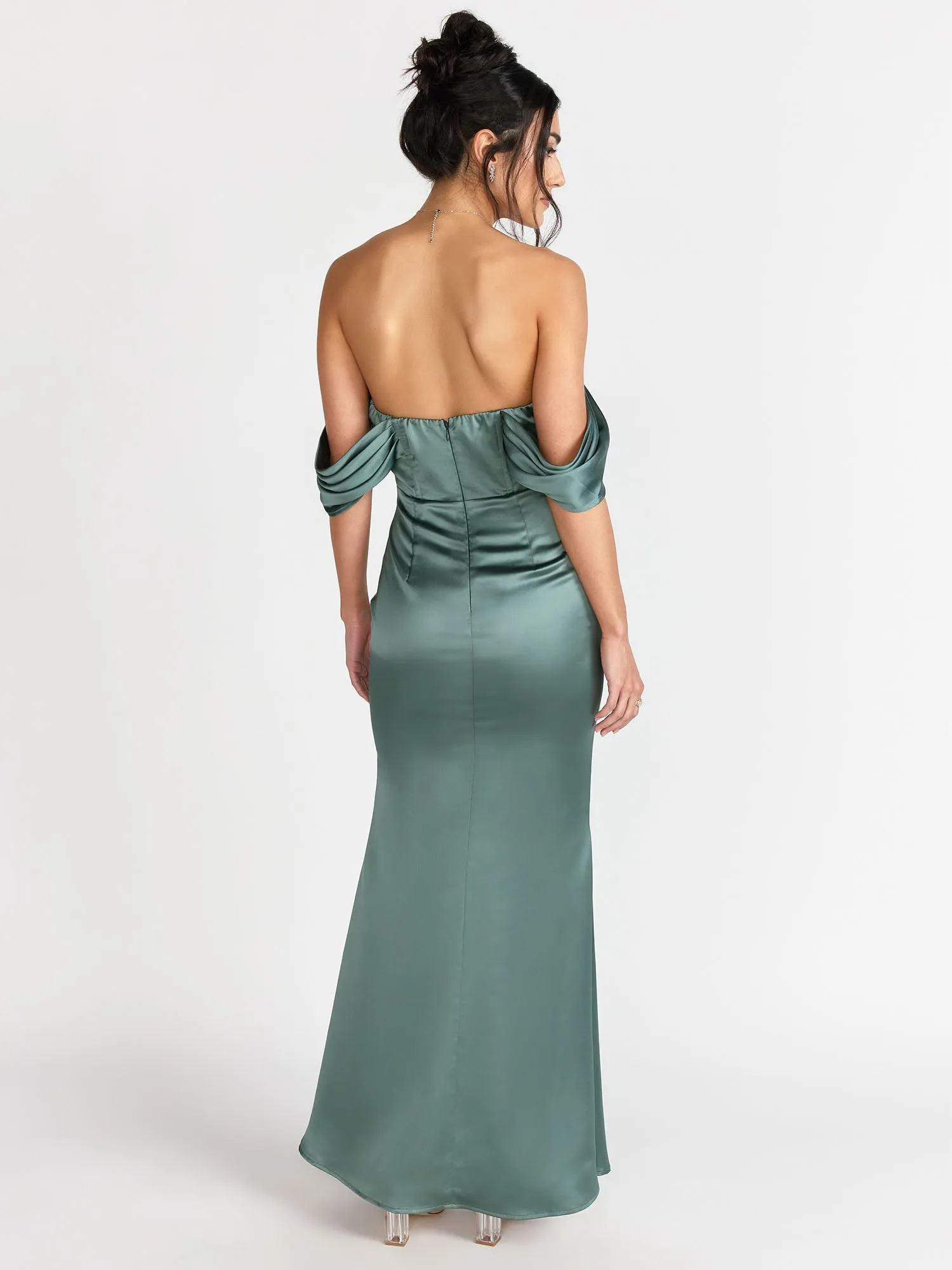 Lena Off-Shoulder Corset Detail Gown - Brands We Love