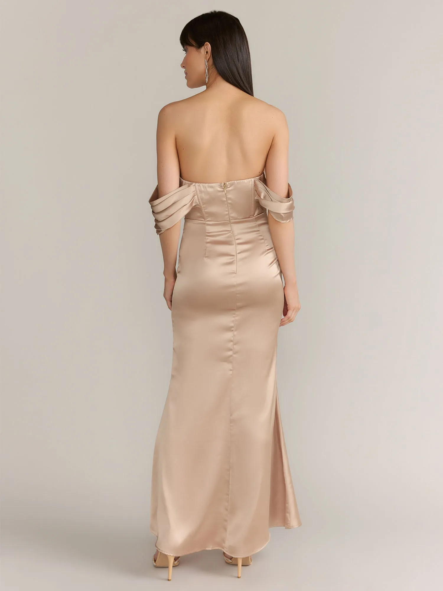 Lena Off-Shoulder Corset Detail Gown - Brands We Love