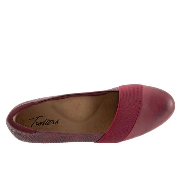 Melinda Burgundy Slip-on Leather Shoes