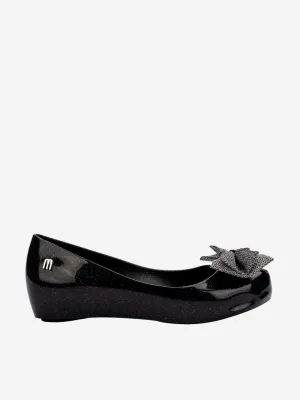 Mini Melissa Girls Ultragirl Sweet XII Ballerinas in Black