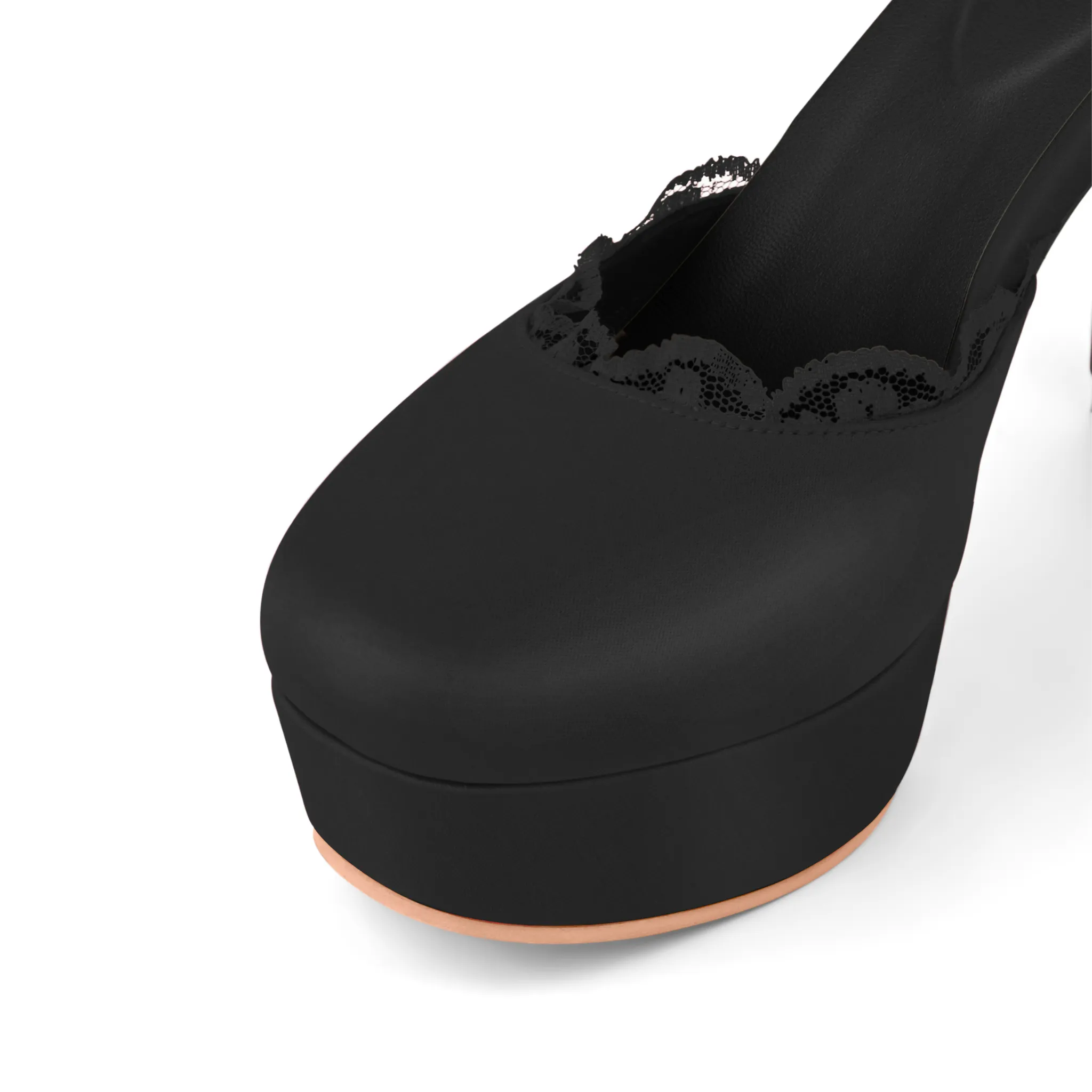 MISTICA BLACK PLATFORM HEELS