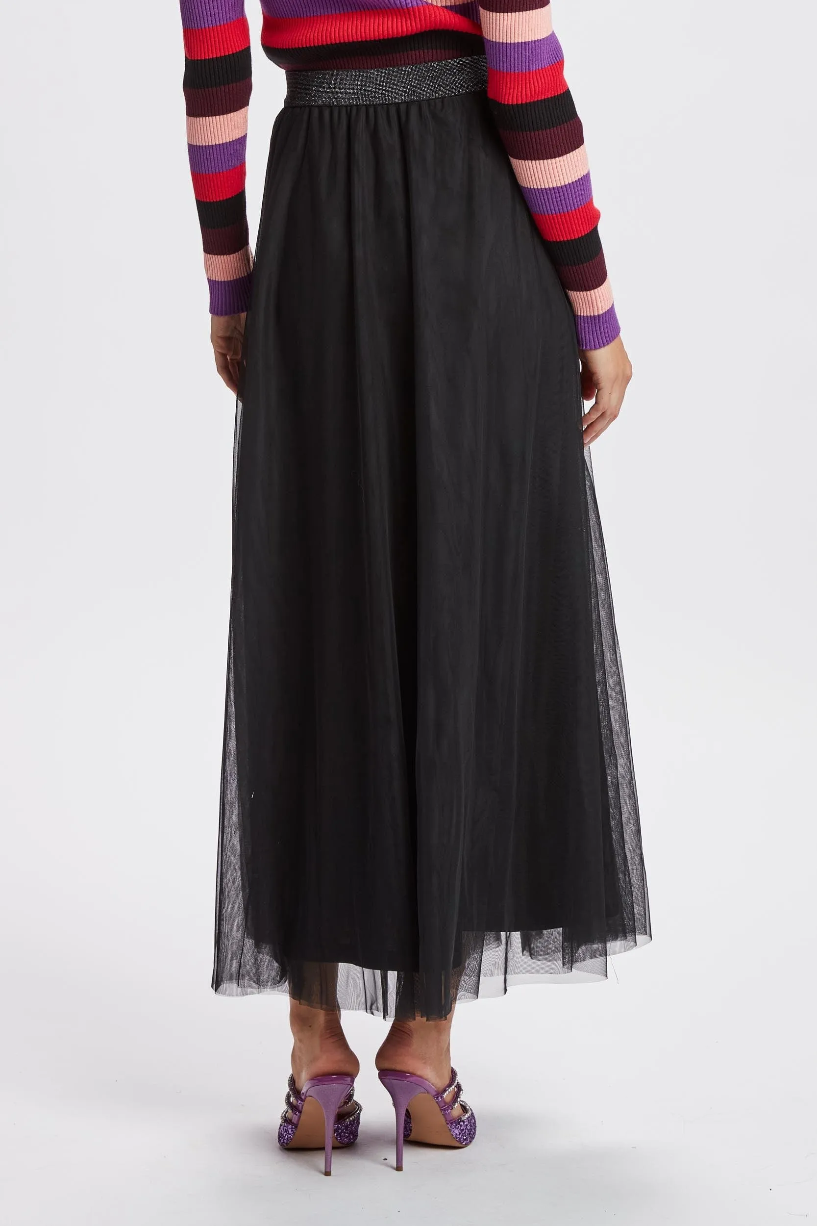 Numph Maxi Tulle Skirt Black