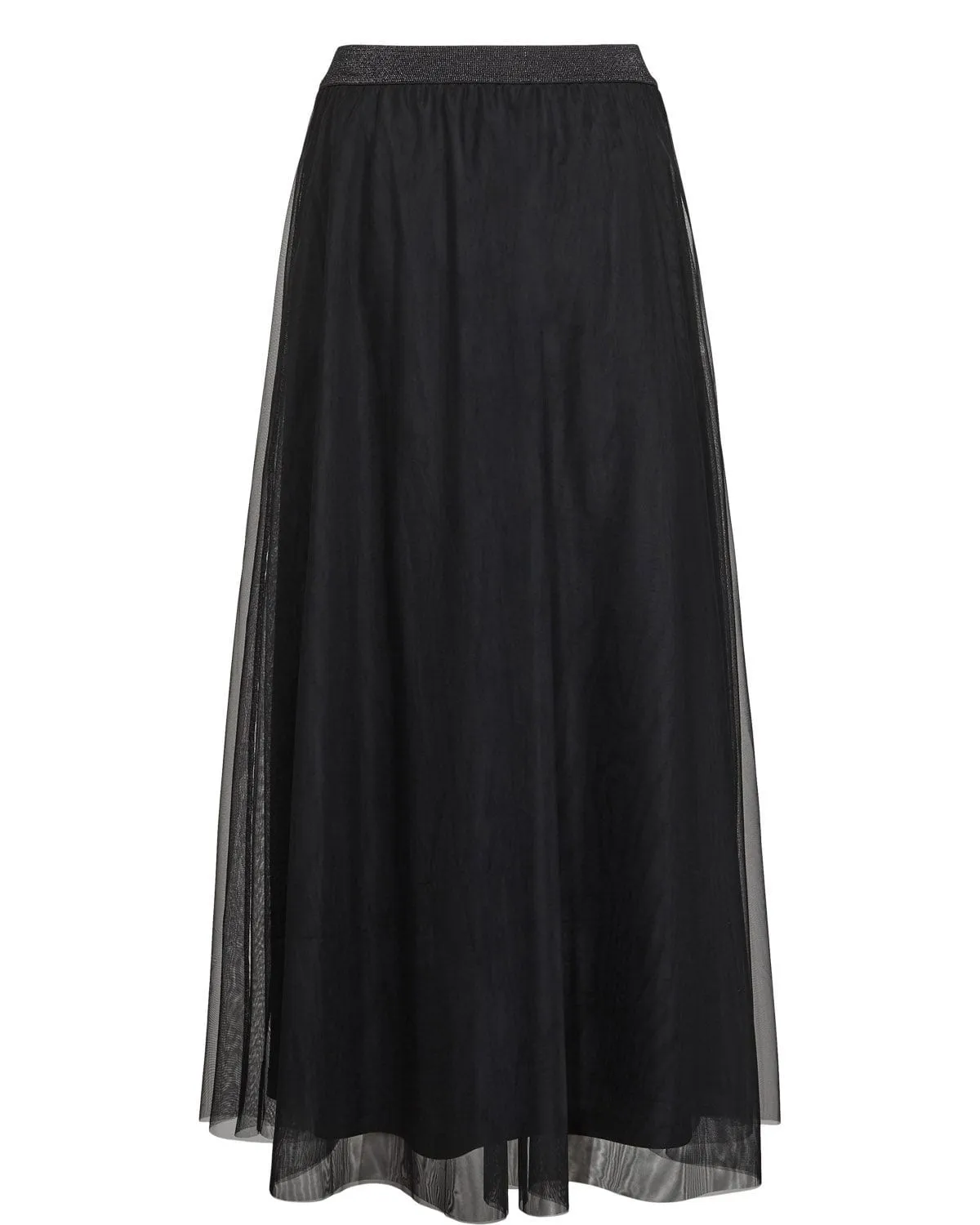 Numph Maxi Tulle Skirt Black