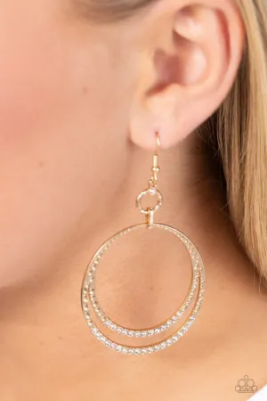 Paparazzi Earring ~ Spin Your HEELS - Gold