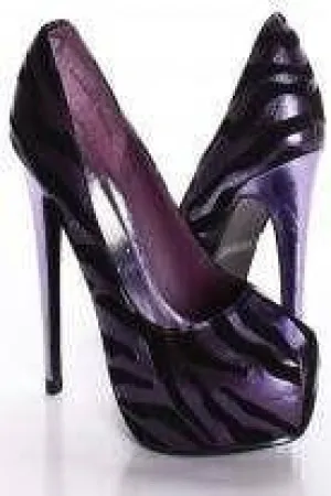 Purple Zebra Heels