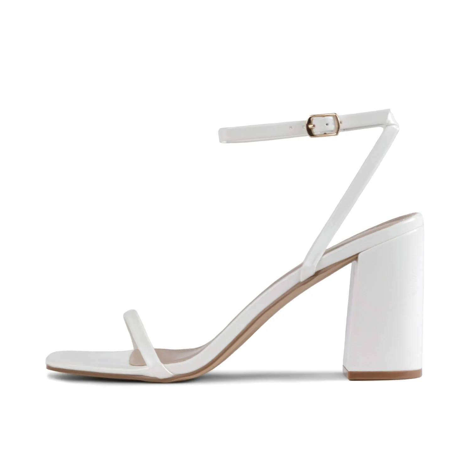 RAID Molika Block Heeled Sandal in White