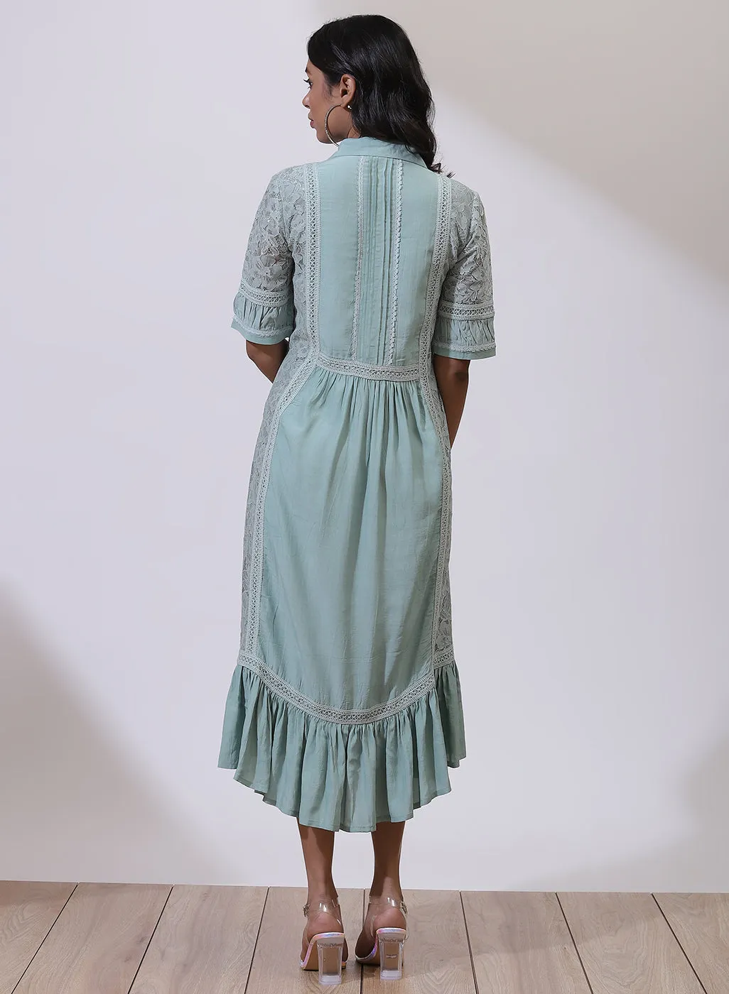 RG Green Russell Net Dress