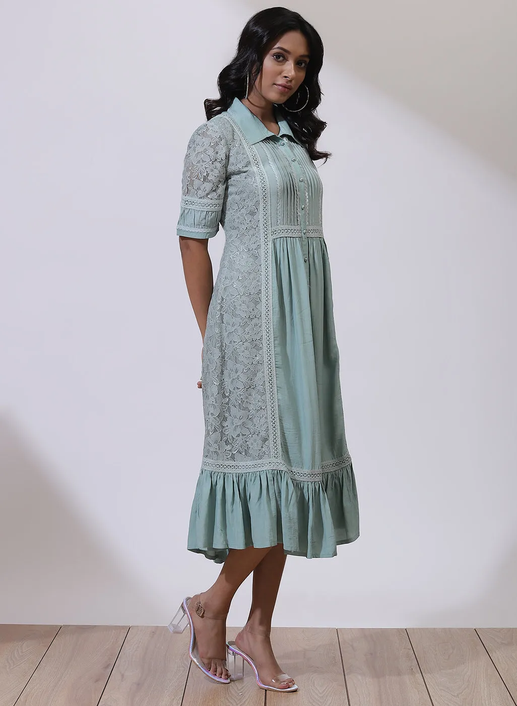 RG Green Russell Net Dress