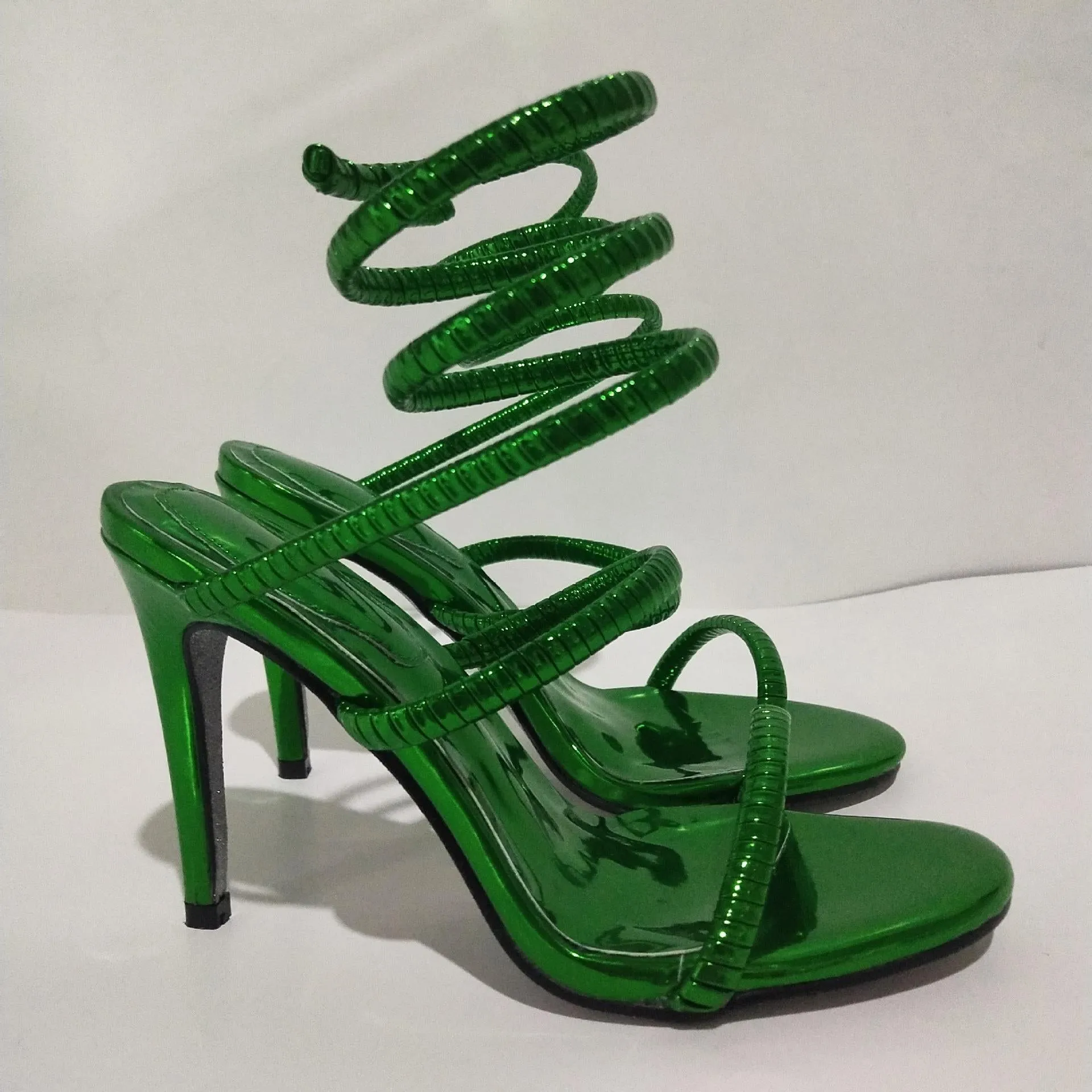 Sequin Snake Winding Heels