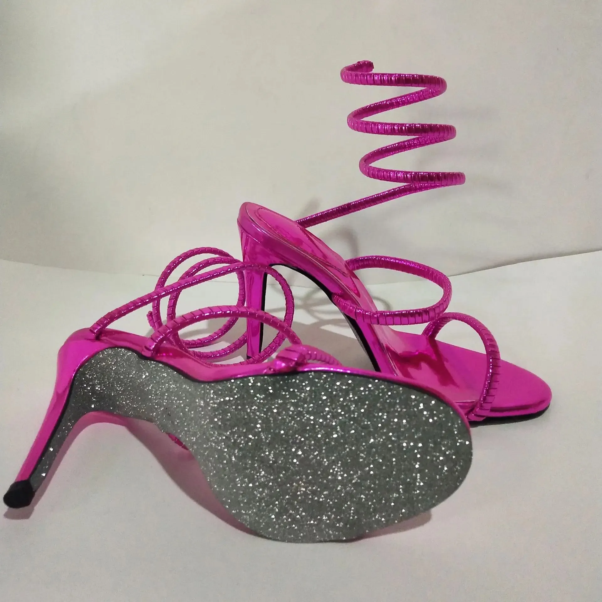 Sequin Snake Winding Heels