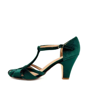 Sergi Velvet T-Strap Heels