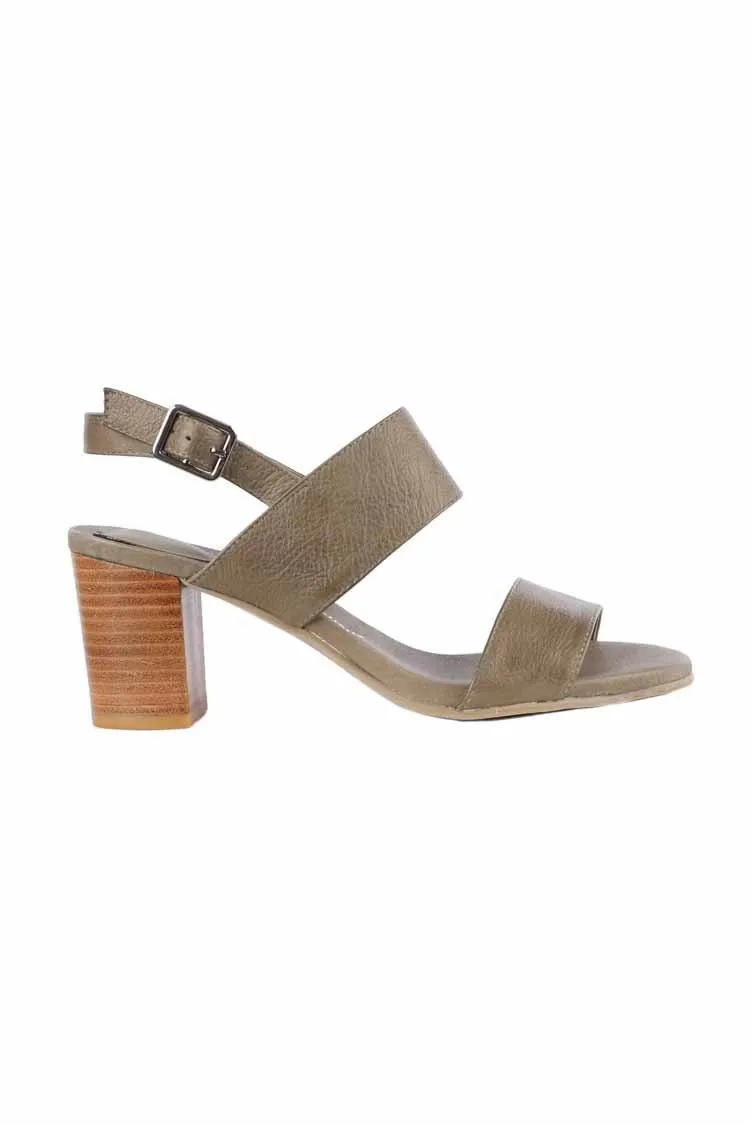 Shivani Leather Sandal in Khaki | FINAL SALE