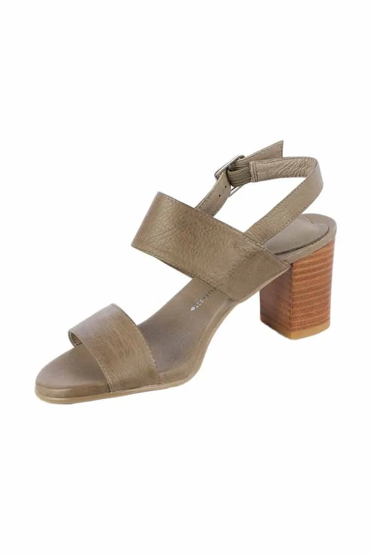 Shivani Leather Sandal in Khaki | FINAL SALE