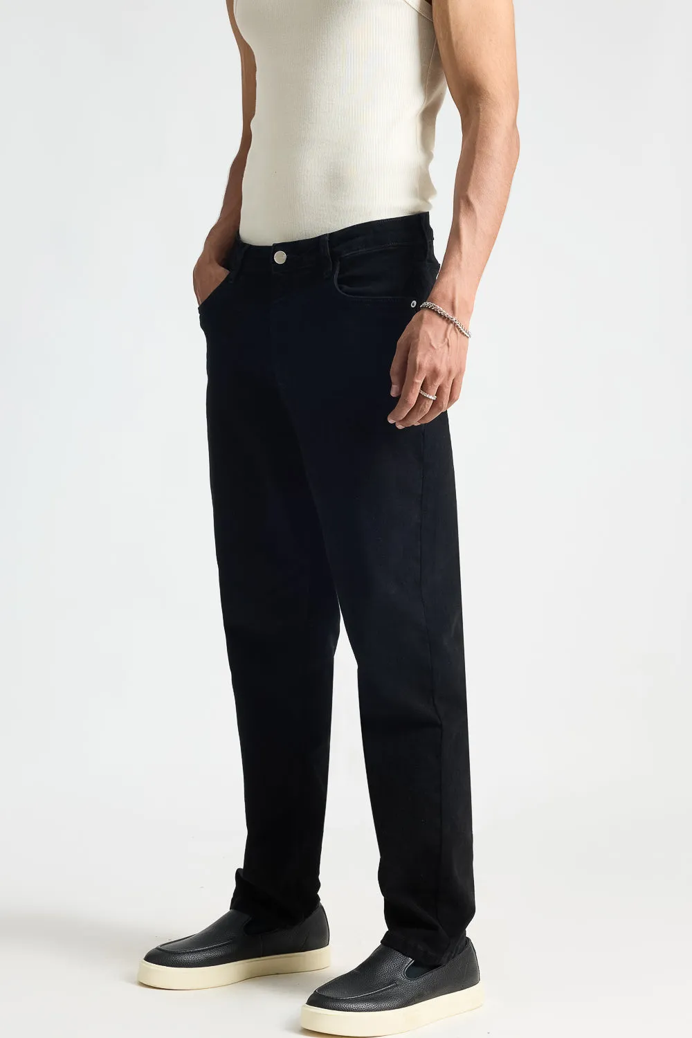 Sleek Black Men's Jeans