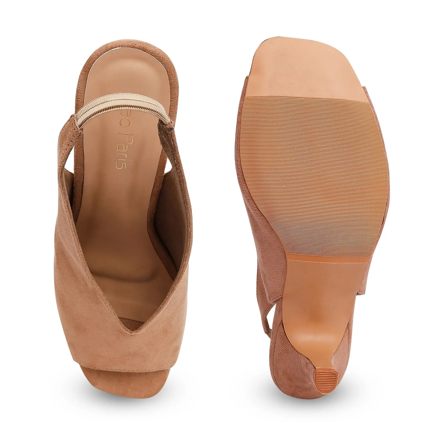 Tao Paris Isa 10014-01 Solid Tan Heels