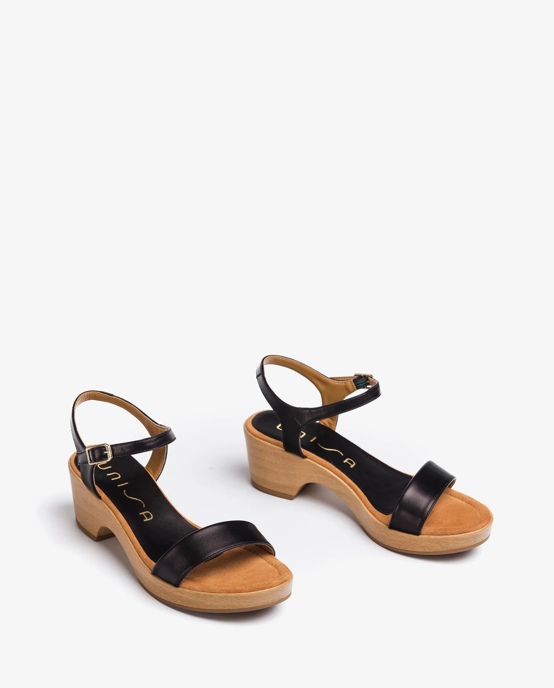 Unisa Irita Black Heeled Sandal