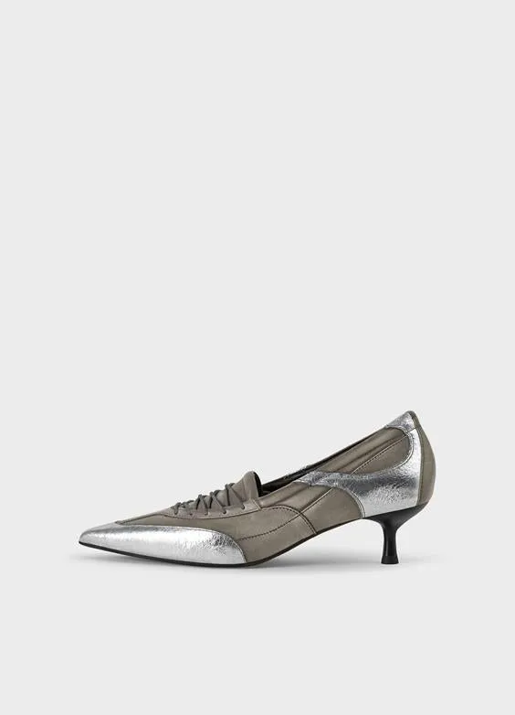 VAGABOND LYKKE PUMP LACE SILVER