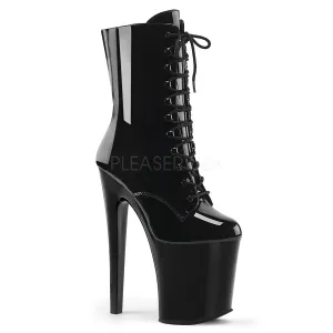 Xtreme-1020 Patent Black, 8" Heels